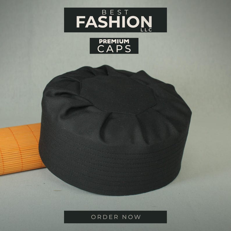 Men's Premium Quality Cotton Pleated Namaz/Prayer Hat/Cap