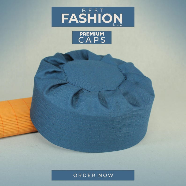 Men's Premium Quality Cotton Pleated Namaz/Prayer Hat/Cap