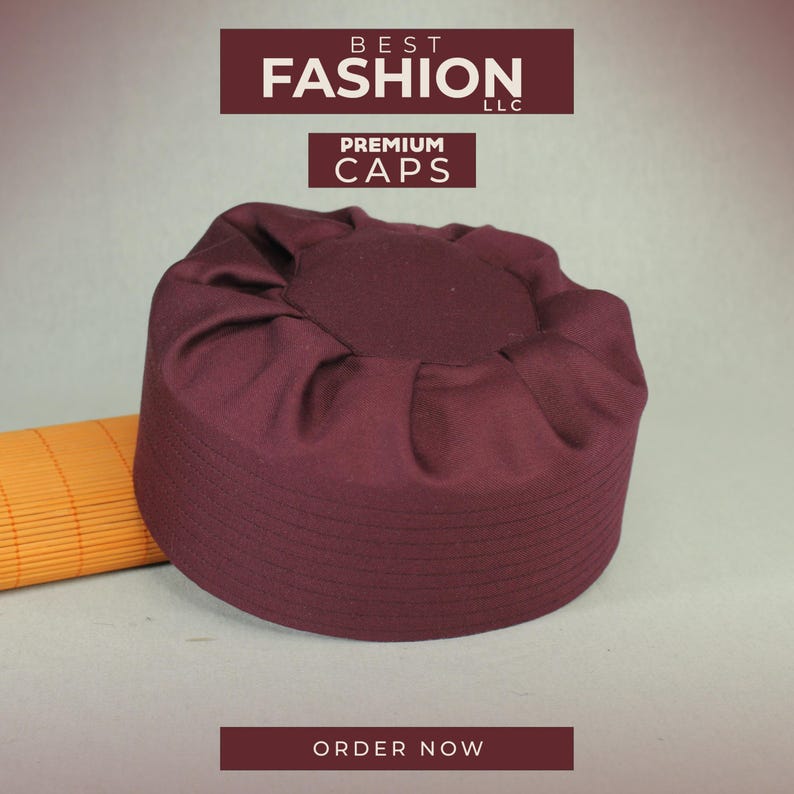 Men's Premium Quality Cotton Pleated Namaz/Prayer Hat/Cap