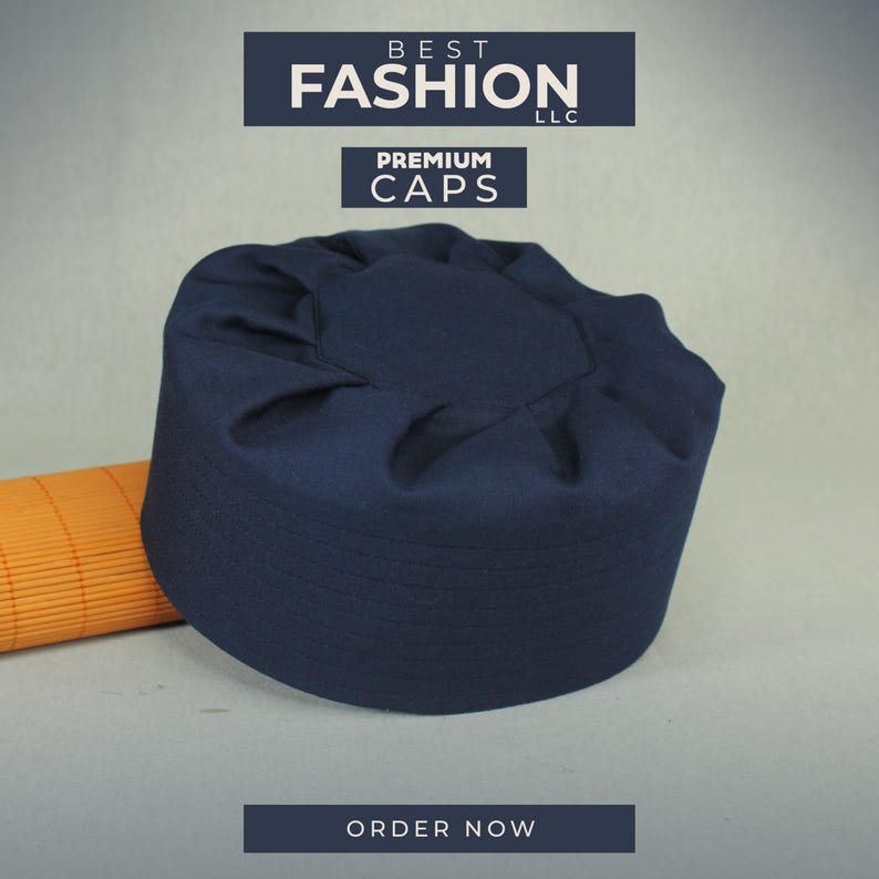 Men's Premium Quality Cotton Pleated Namaz/Prayer Hat/Cap