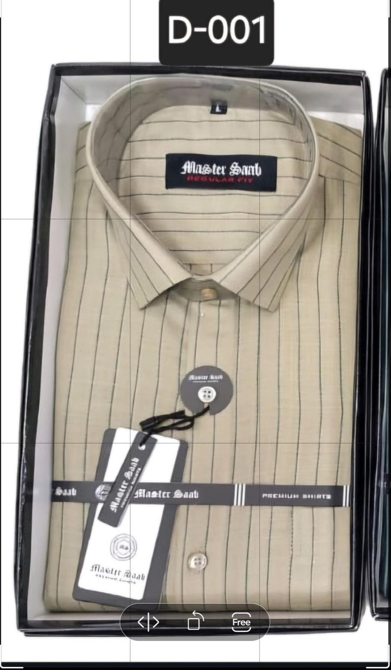Men's 100% Pure Cotton lining slim fit Casual shirts -Single Pocket long sleeve