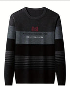 Men's Knitted Sweater Casual Warm High Stretch Crew Neck Pullover Sweater/Winter T-Shirt