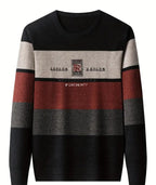 Men's Knitted Sweater Casual Warm High Stretch Crew Neck Pullover Sweater/Winter T-Shirt