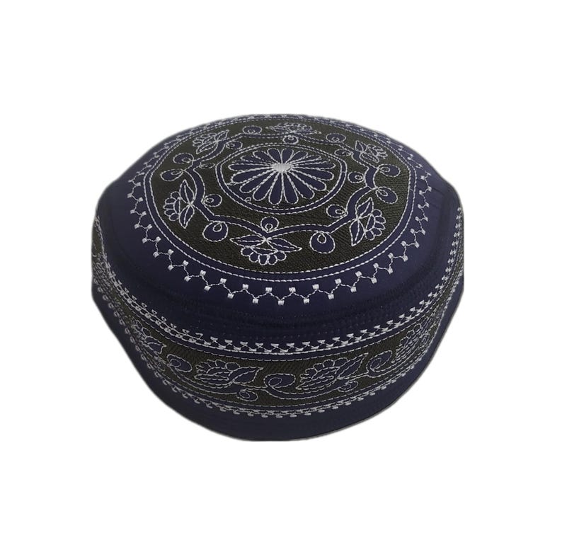 Men's Embroidery Islamic Prayer Kufi/Cap-(Size-56cm)-Collection-1