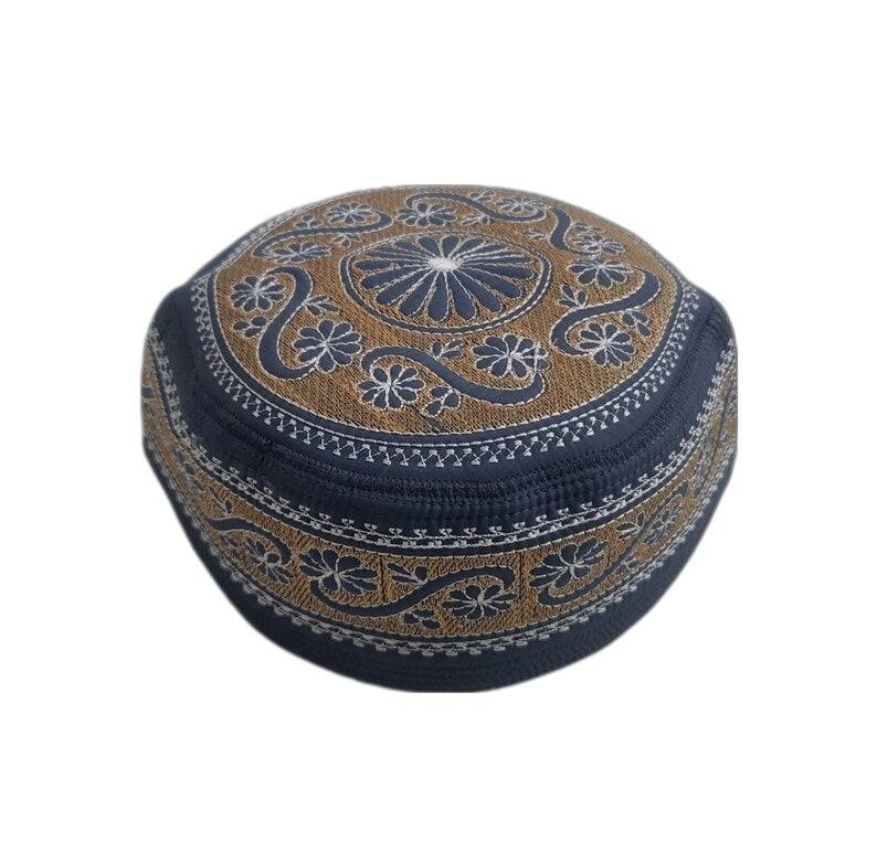 Men's Embroidery Islamic Prayer Kufi/Cap-(Size-56cm)-Collection-2
