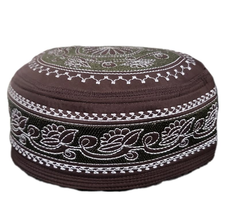 Men's Embroidery Islamic Prayer Kufi/Cap- (Size-58cm)-Collection-2