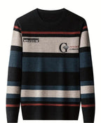 Men's Knitted Sweater Casual Warm High Stretch Crew Neck Pullover Sweater/Winter T-Shirt