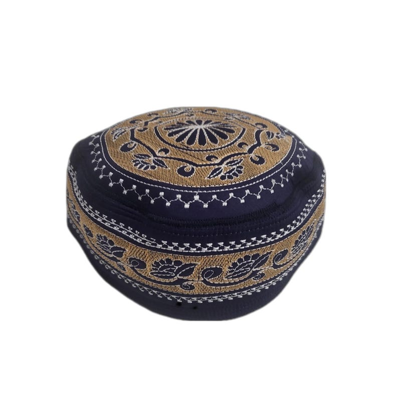 Men's Embroidery Islamic Prayer Kufi/Cap-(Size-56cm)-Collection-1