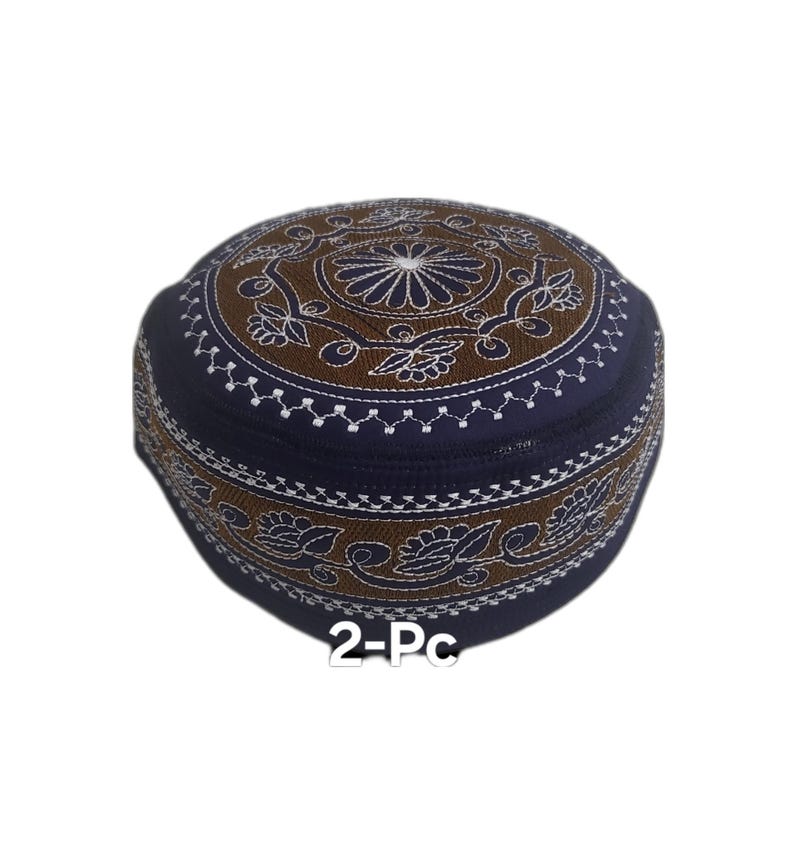 Men's Embroidery Islamic Prayer Kufi/Cap-(Size-57cm)-Collection-1