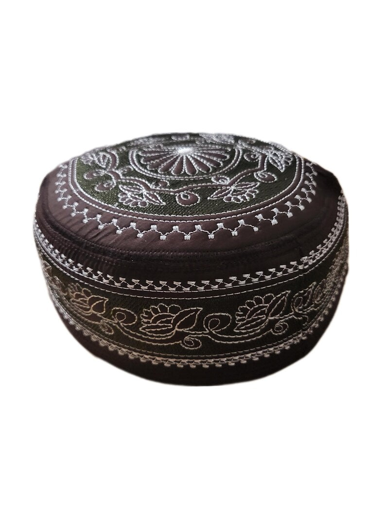 Men's Embroidery Islamic Prayer Kufi/Cap-(Size-57cm)-Collection-2