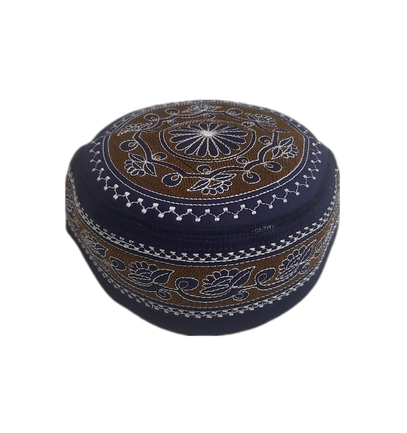 Men's Embroidery Islamic Prayer Kufi/Cap- (Size-58cm)-Collection-1