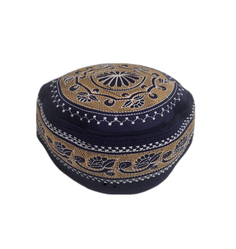 Men's Embroidery Islamic Prayer Kufi/Cap- (Size-60cm)-Collection-1