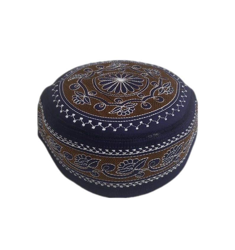 Men's Embroidery Islamic Prayer Kufi/Cap- (Size-60cm)-Collection-1