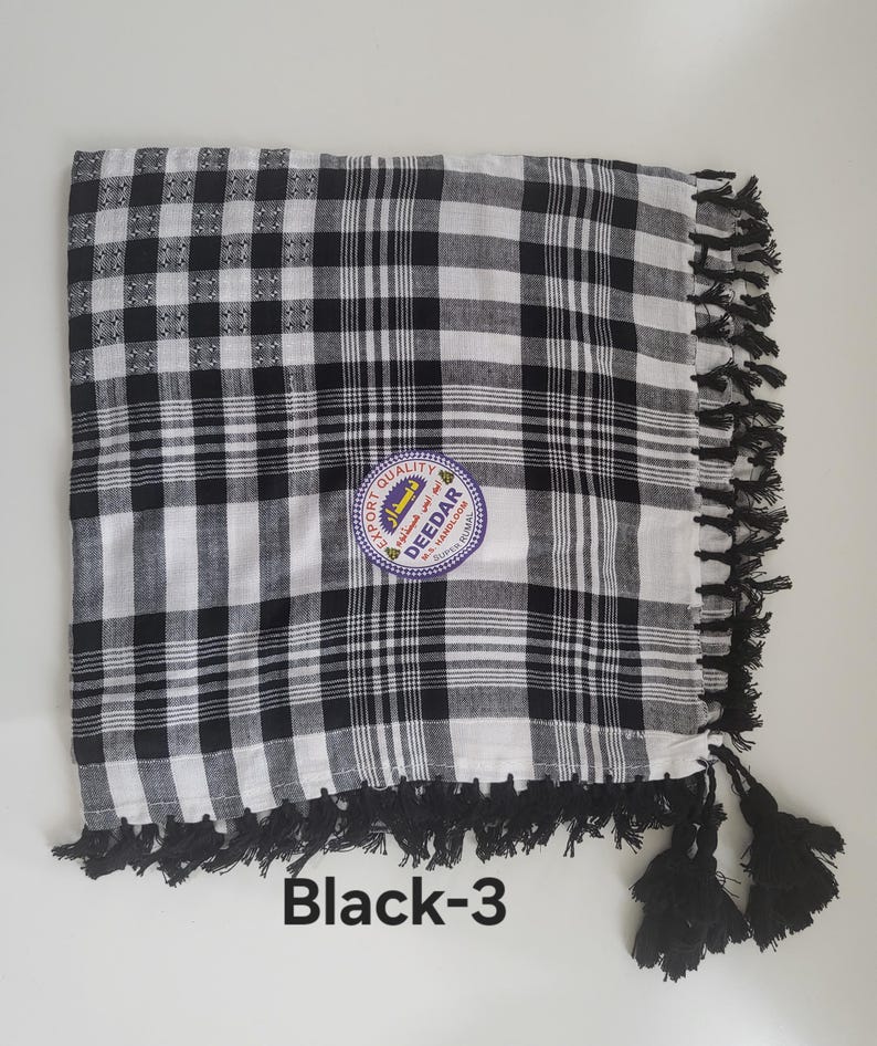 Men's Cotton Blend Scarf Islamic Headwear, Elegant Design (48x48 inch)