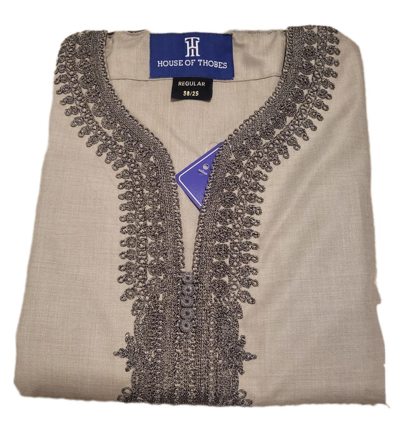 Men's Moroccan Designer Thobe half sleeve jubbah