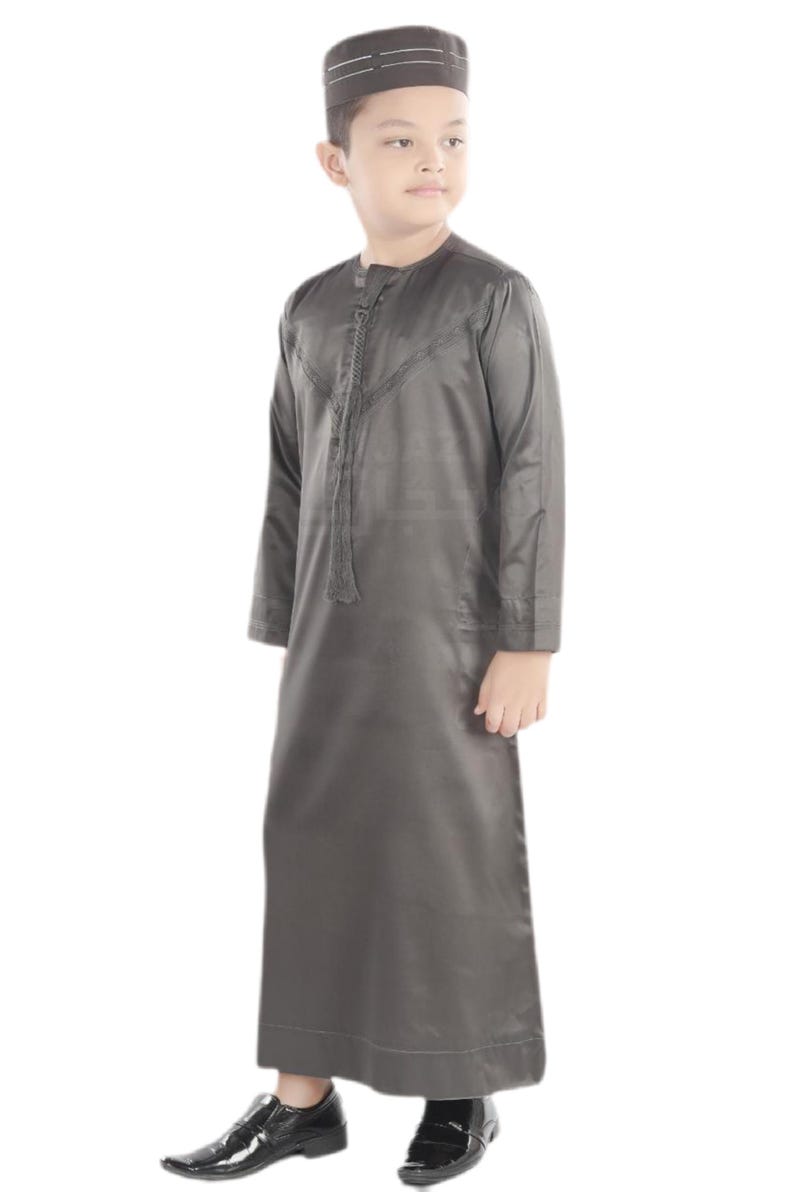 kid's Boy's Omani Thobe with Tassel full sleeve