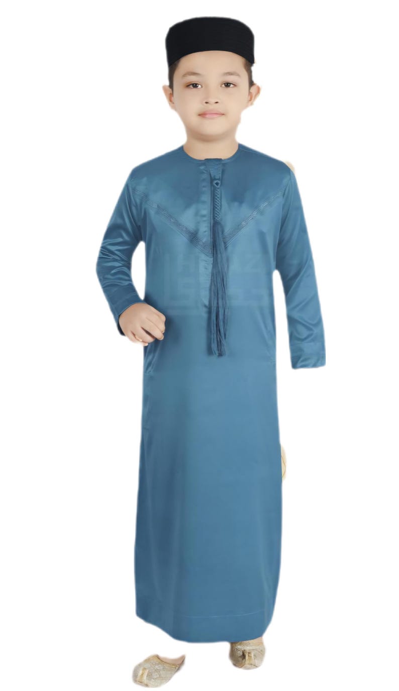 kid's Boy's Omani Thobe with Tassel full sleeve
