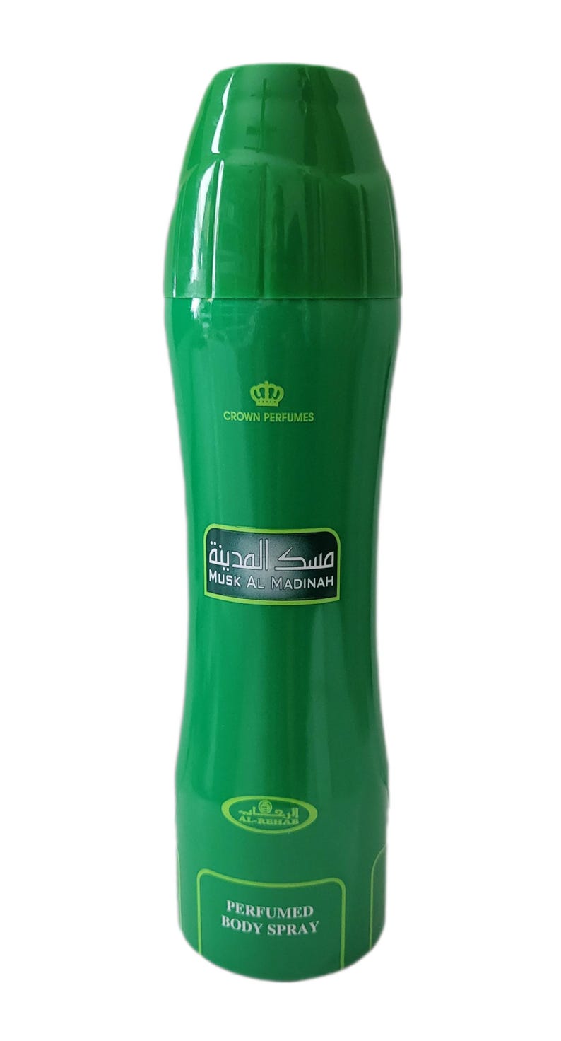 Musk Al Madinah deodorant /Body Spray (unisex ) by Al Rehab