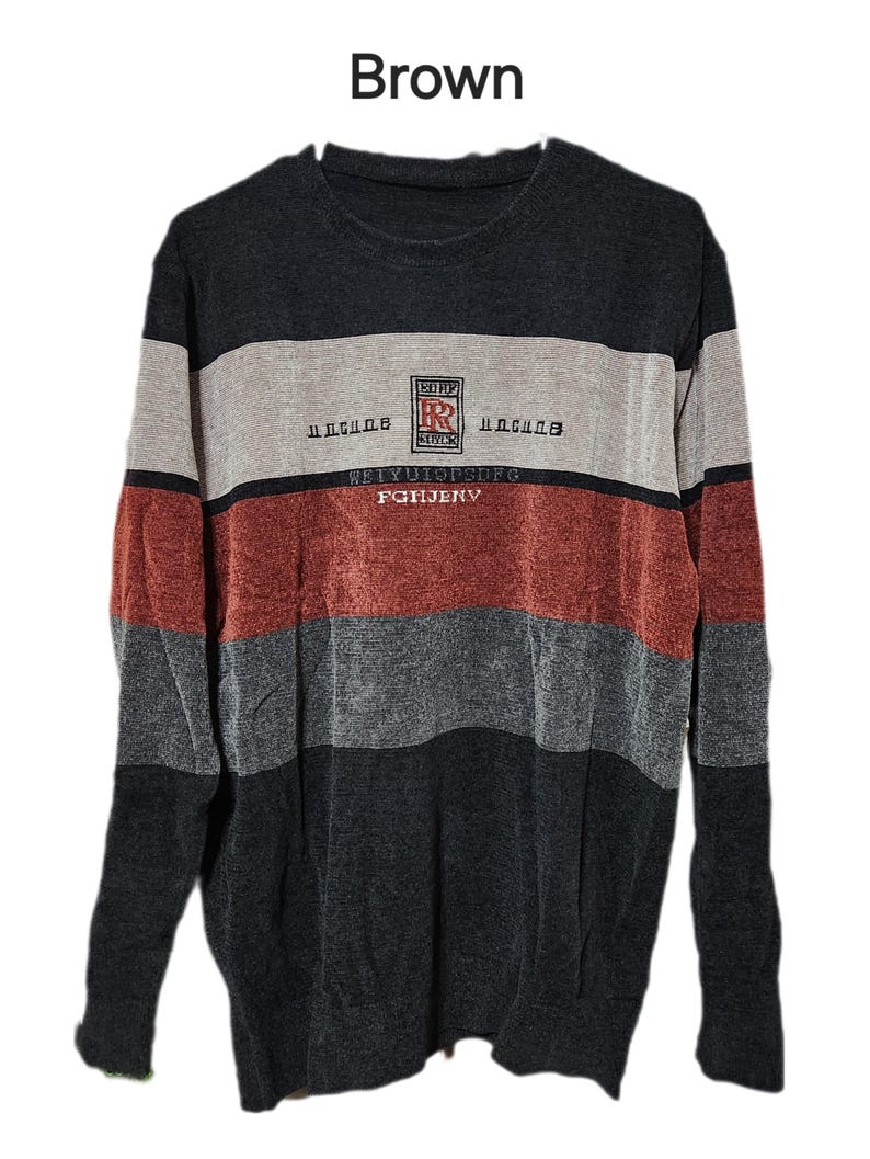 Men's Knitted Sweater Casual Warm High Stretch Crew Neck Pullover Sweater/Winter T-Shirt