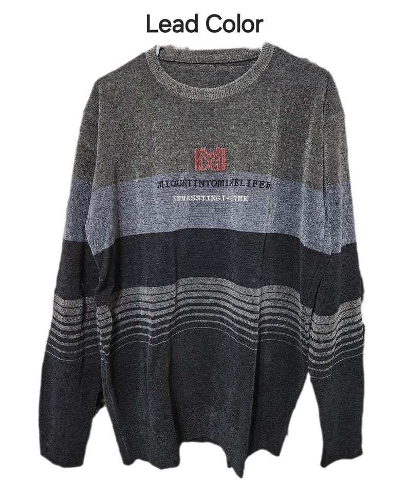 Men's Knitted Sweater Casual Warm High Stretch Crew Neck Pullover Sweater/Winter T-Shirt