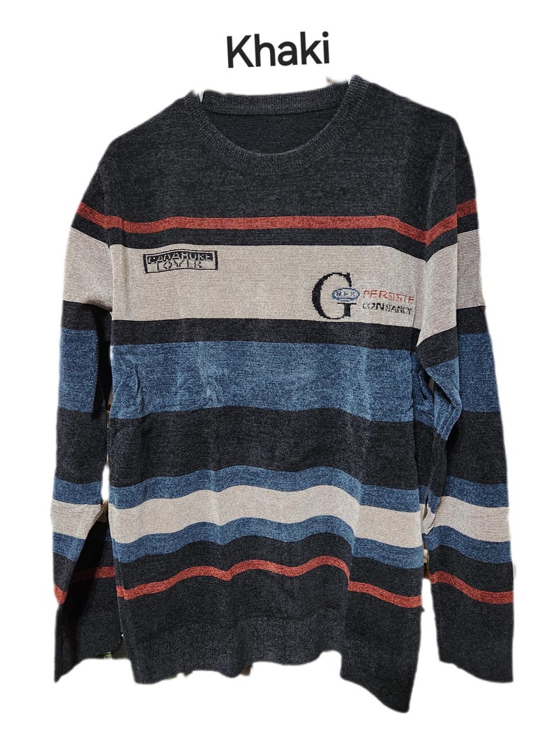 Men's Knitted Sweater Casual Warm High Stretch Crew Neck Pullover Sweater/Winter T-Shirt