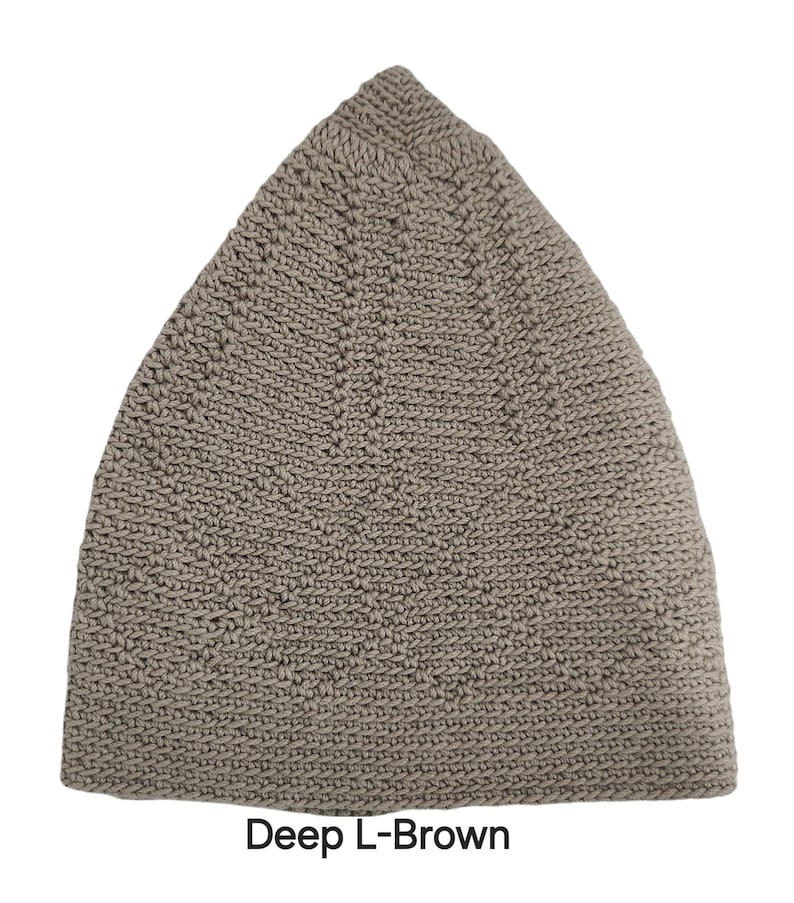 Knitted Cotton-Blend Prayer Kufi: Solid Color Men's Cap (56/57 cm