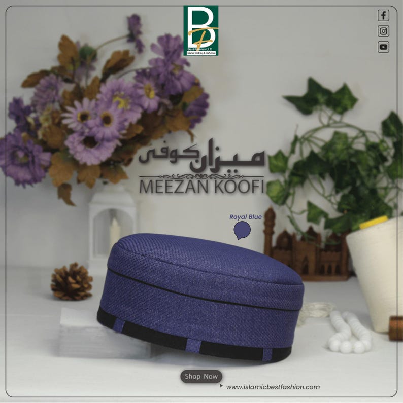 Men’s Meezan Kufi Muslims Prayer Cap/Kufi