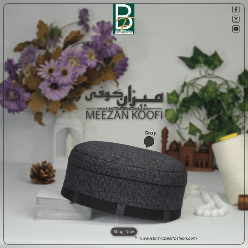 Men’s Meezan Kufi Muslims Prayer Cap/Kufi