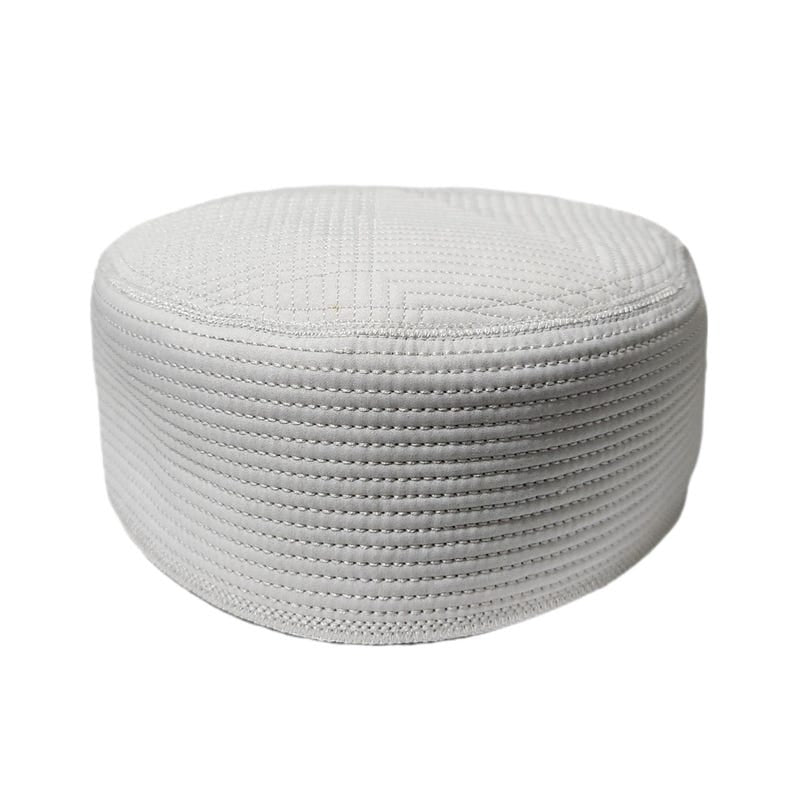 Men's Muslim Hard Kufi Prayer Cap White J. style Kind