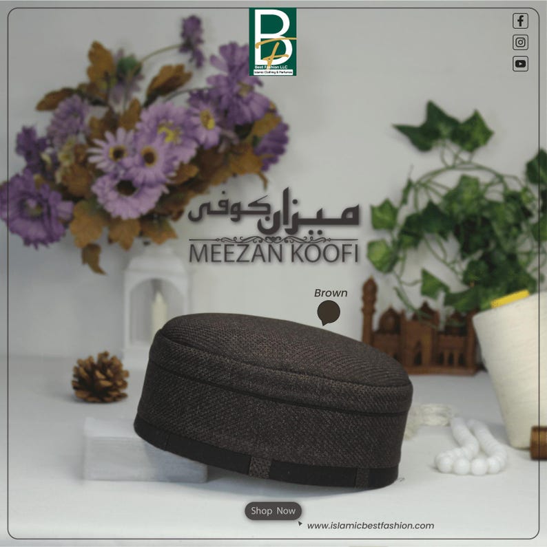 Men’s Meezan Kufi Muslims Prayer Cap/Kufi