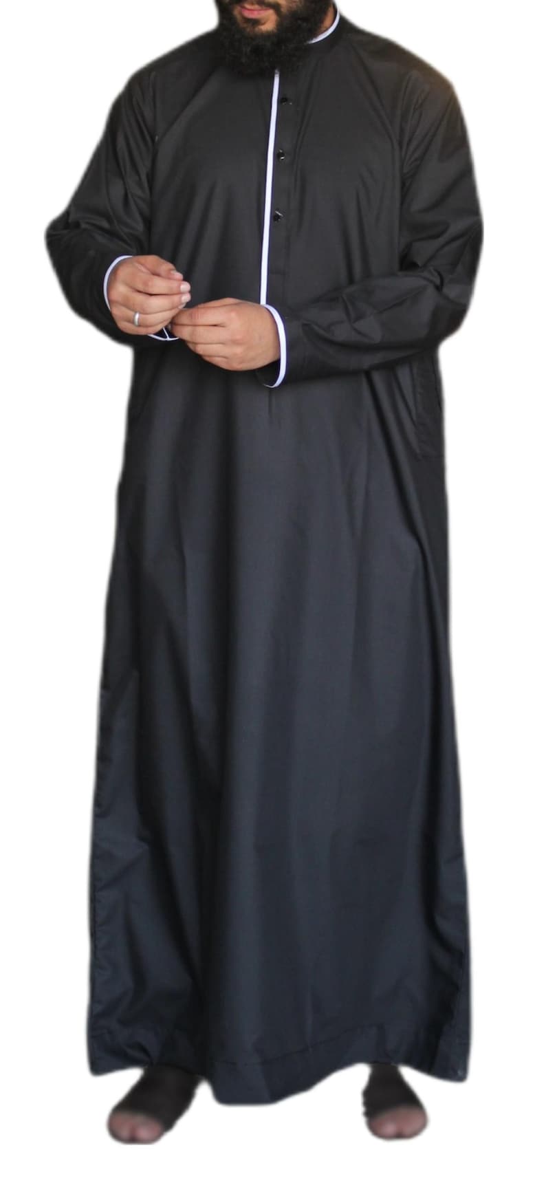 Men's Fancy Islamic Muslim Saudi style Thobe/Jubba