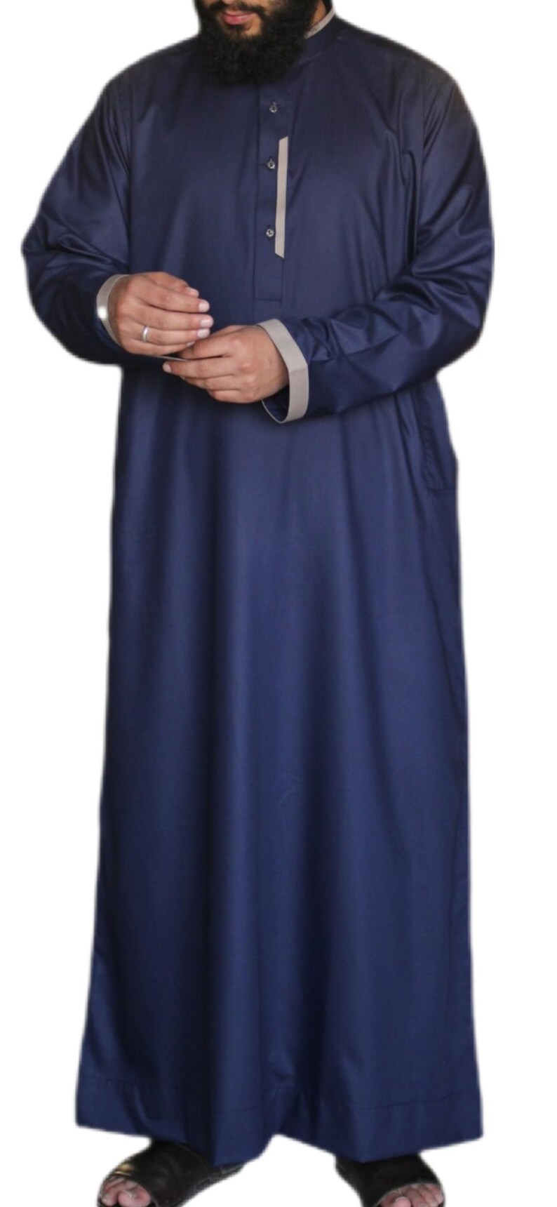 Men's Fancy Islamic Muslim Saudi style Thobe/Jubba