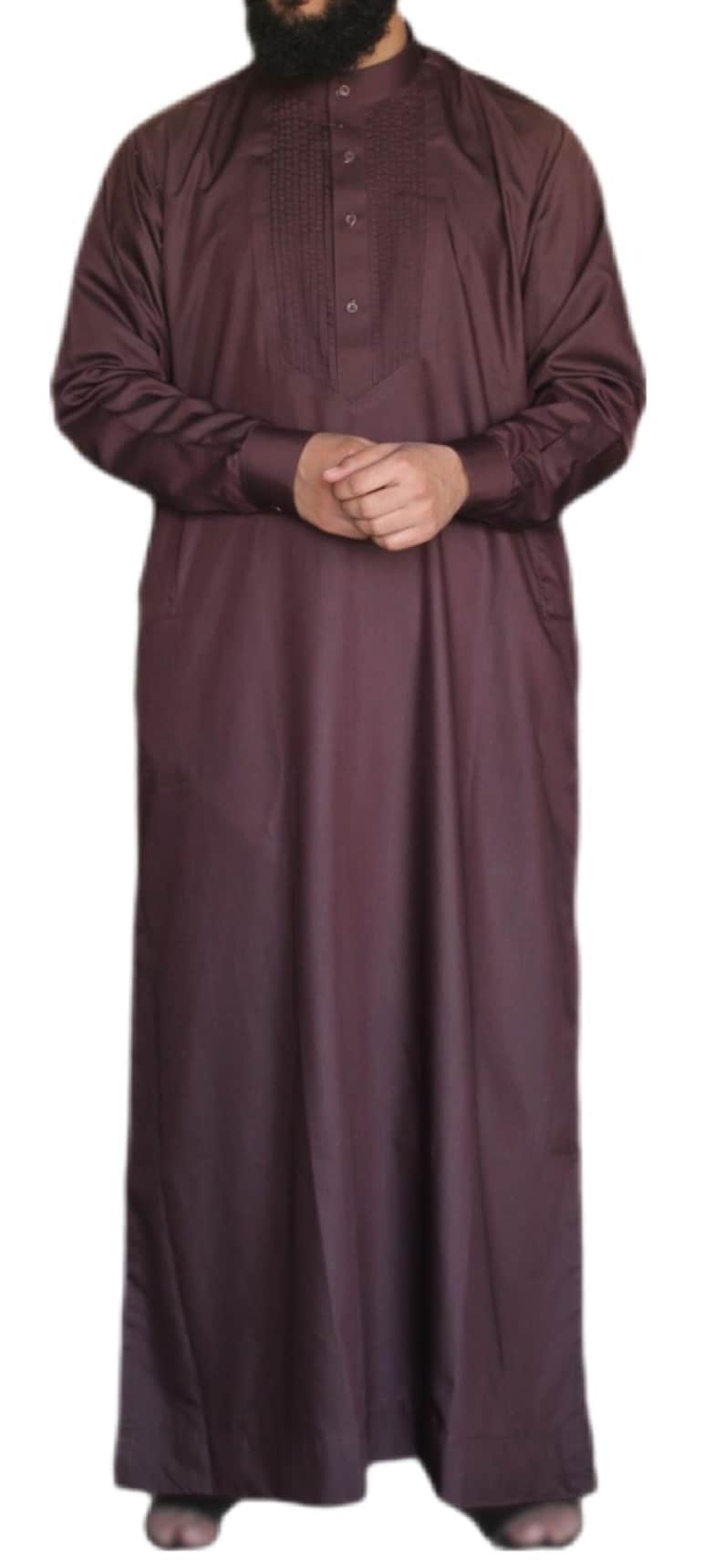 Men's Fancy Islamic Muslim Saudi style Thobe/Jubba